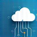 Icono de integración de tecnología cloud con nube estilizada