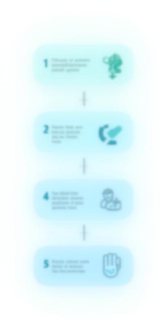 Infografía vertical con iconos numerados de cada fase del proceso